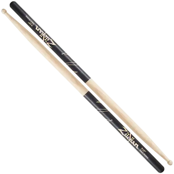 Free Delivery Zildjian Hickory Dip Series Drumsticks - 7A - Wood Tip - Black