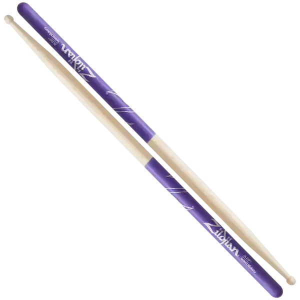 Zildjian Hickory Dip Series Drumsticks - 7A - Wood Tip - Purple Big Sale
