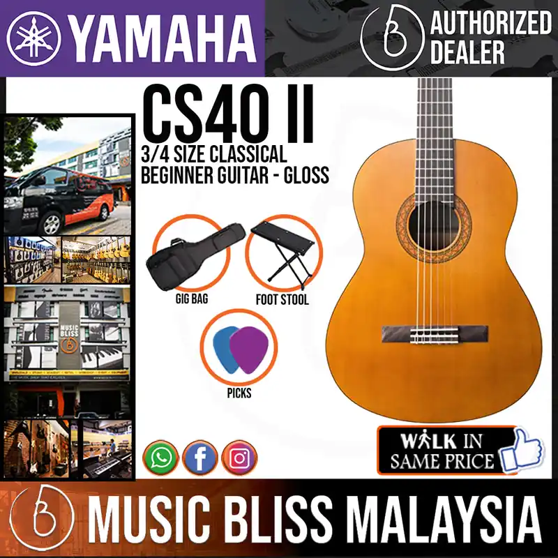 Yamaha CS40 II 3/4 Size Classical Beginner Guitar for 8-12 years old Weekend Sale