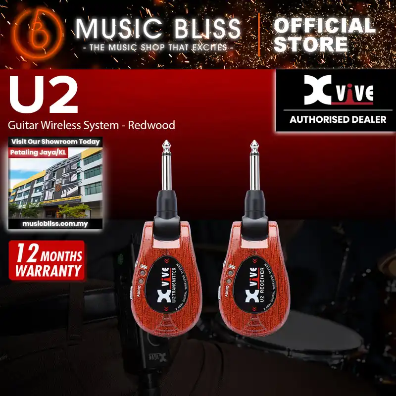 Xvive U2 2.4Ghz Digital Wireless Guitar System - Redwood Special Discount