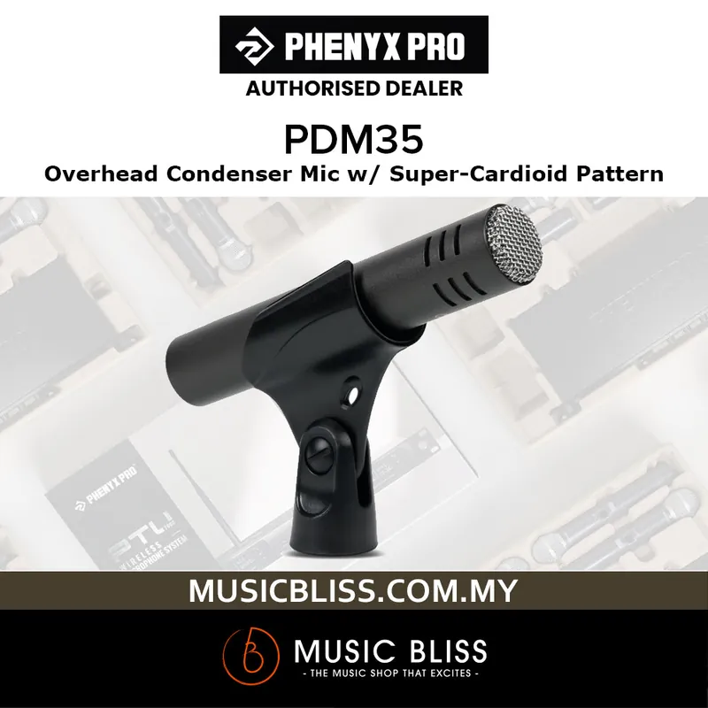 Phenyx Pro PDM35 Overhead Condenser Mic w/ Super-Cardioid Pattern Microphone Reduced Price