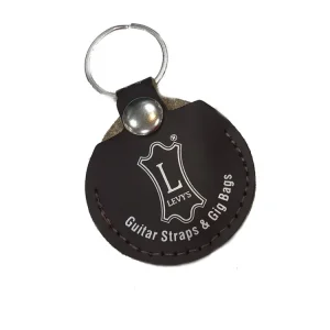 Money Back Guarantee Levy's A66C-BLK-1S Double Sided Leather Key Fob