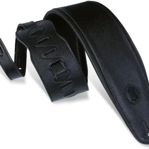 Levy's MSSB2-4-BLK 4 1/2" Wide Black Garment Leather Bass Strap Discount