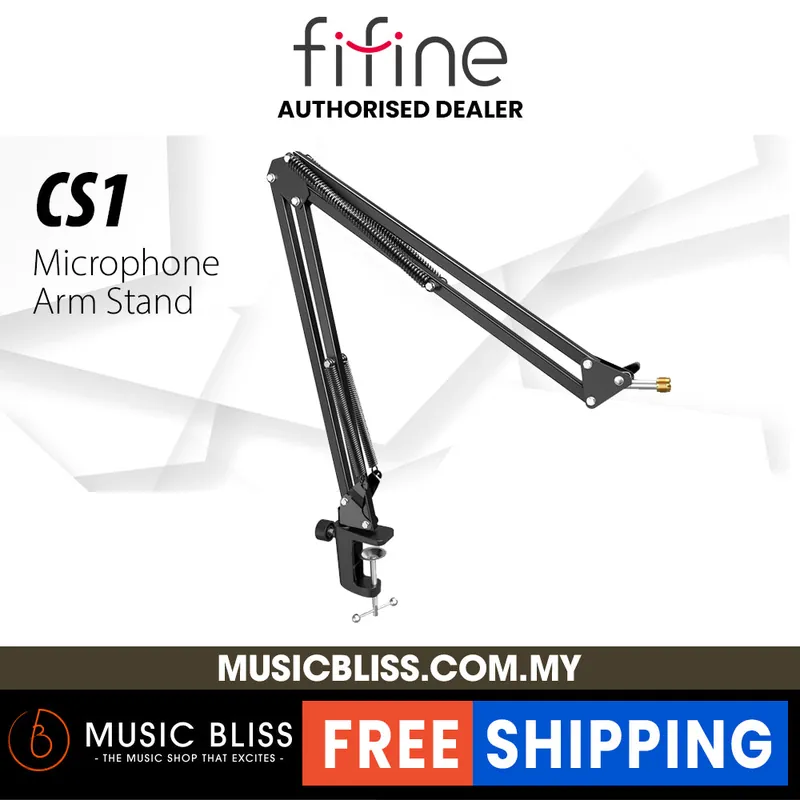 FIFINE CS1 Microphone Arm Stand for Voice-over, Gaming, Recording, Studio, Home Office While Supplies Last