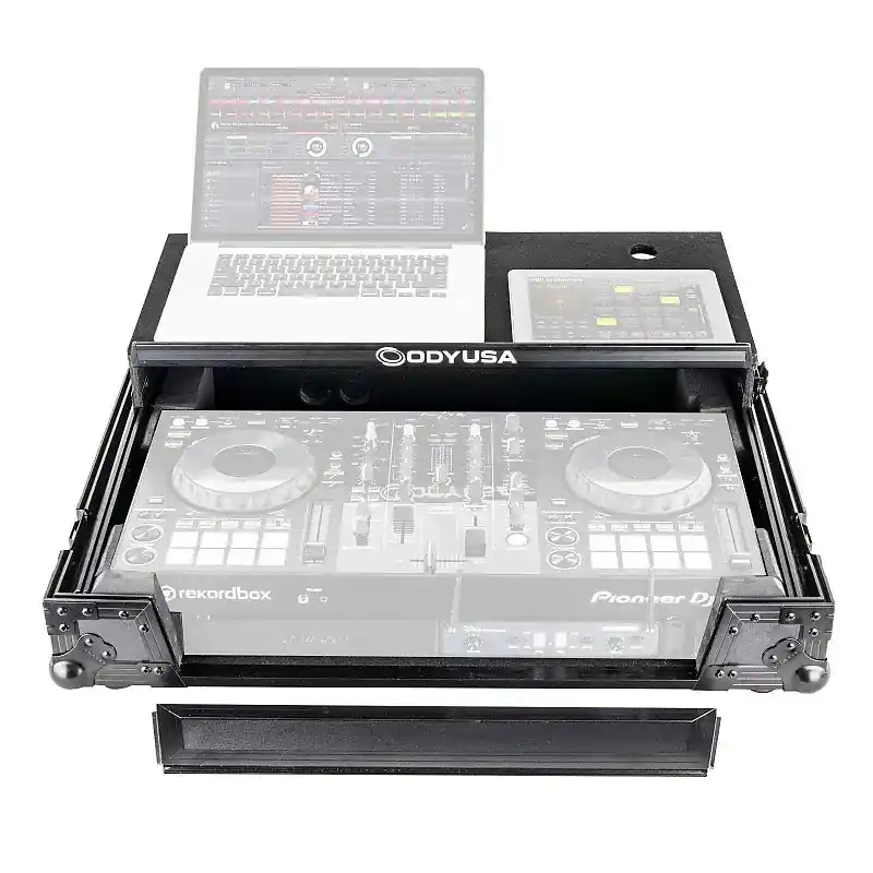 ODYSSEY FZGSPIXDJRR1BL Pioneer XDJ-RR Bottom 1U Rack Space Flight Case with Glide Platform Trending