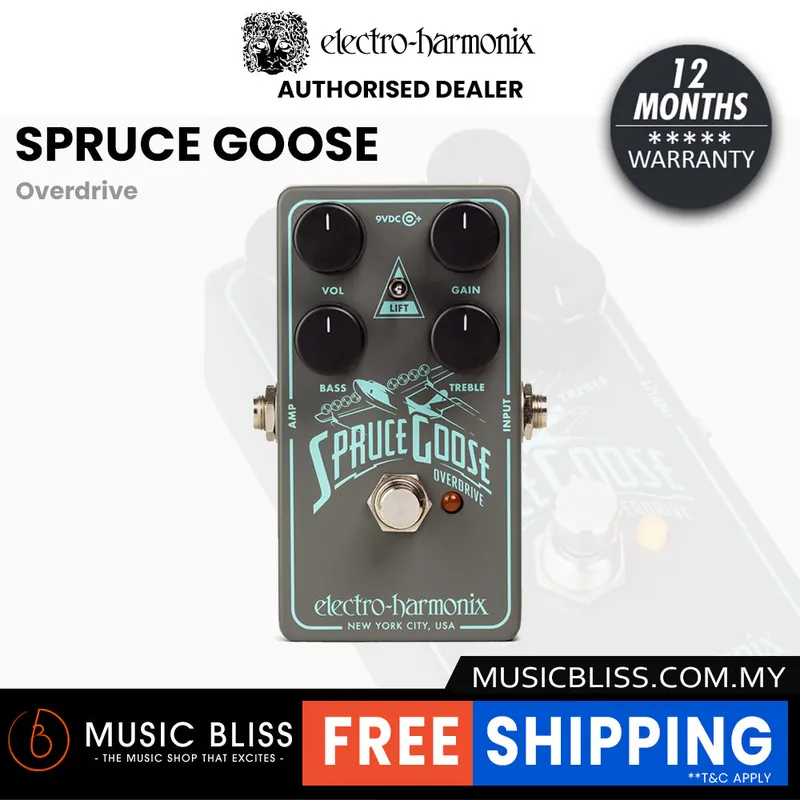 Exclusive Electro Harmonix Spruce Goose Overdrive Effects Pedal