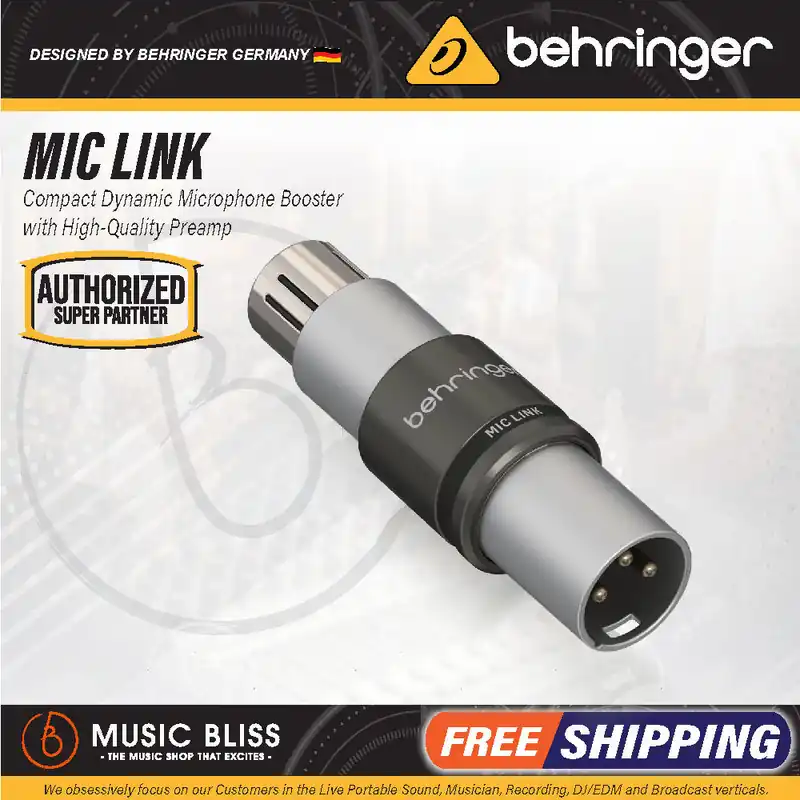 Special Discount Behringer MIC LINK Compact Dynamic Microphone Booster with Preamp