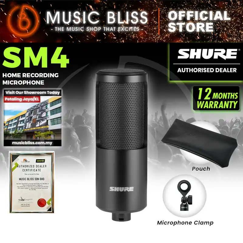 Shure SM4 Dual-diaphragm Condenser Home Recording Microphone Free Shipping