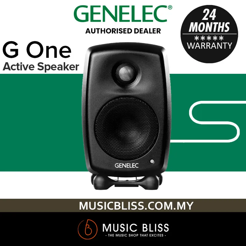 Genelec G One 2-Way Powered Bookshelf Speaker - Black Budget