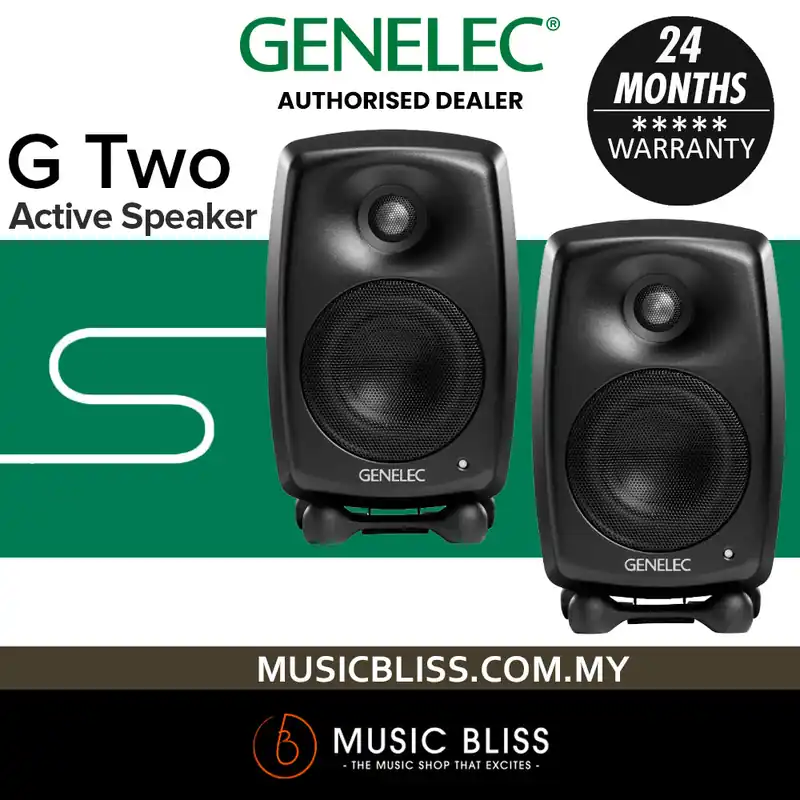 Genelec G Two 2-Way Powered Bookshelf Speaker - Mystic Black Price Drop