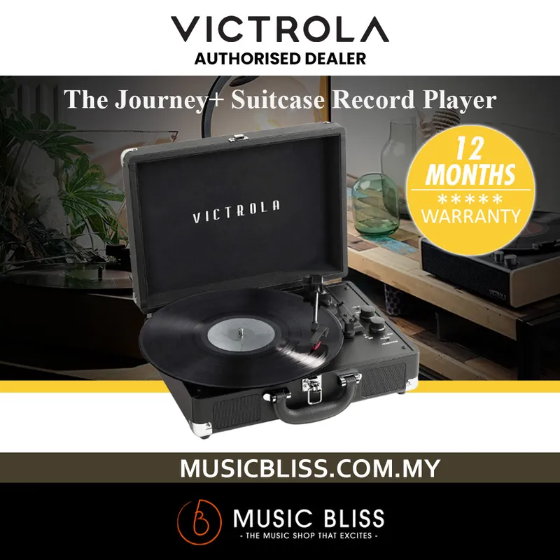 Get Yours Victrola Journey+ Bluetooth Suitcase Record Player - Black