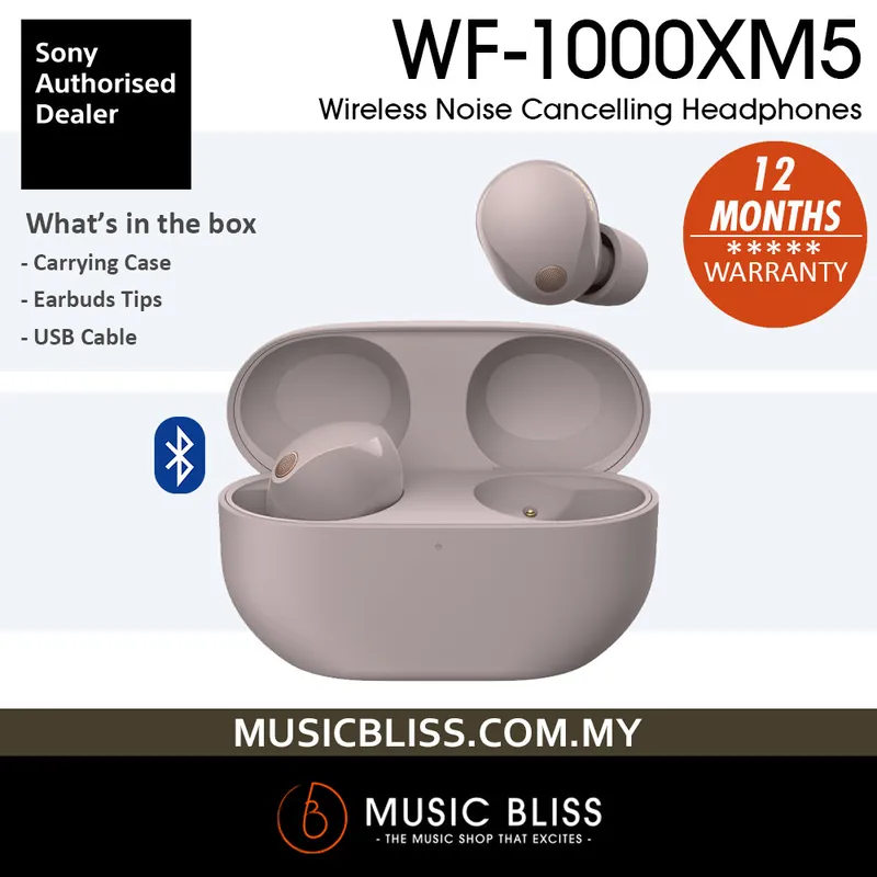 Fresh Stock Sony WF-1000XM5 Wireless Noise Cancelling Earbuds - Smoky Pink
