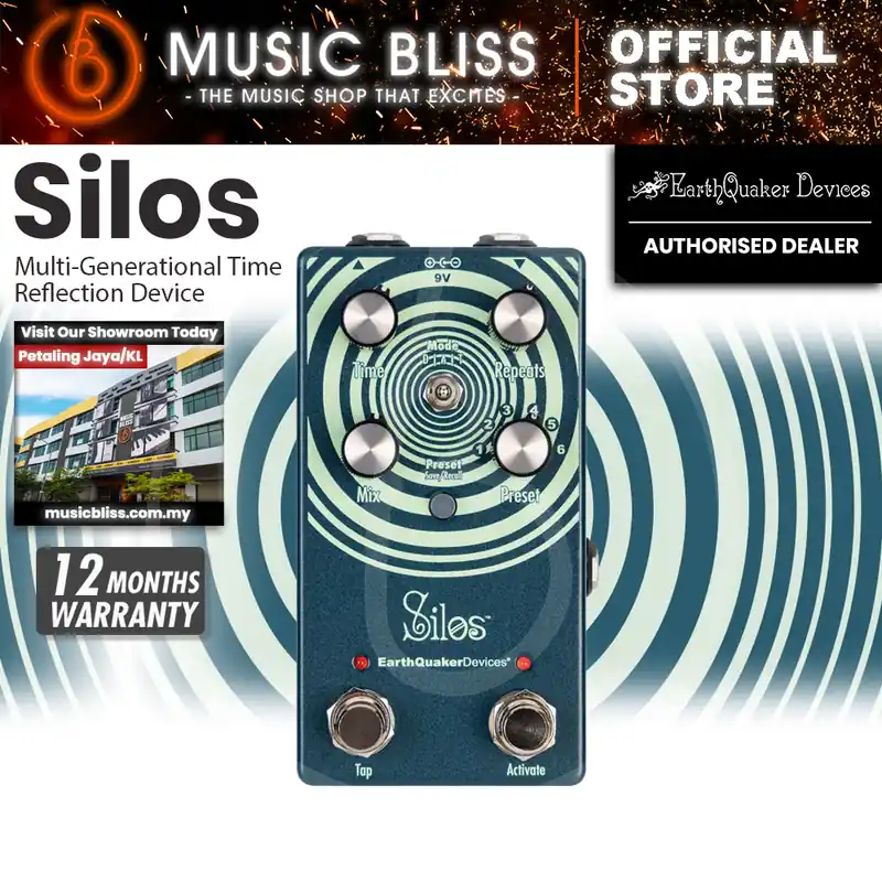 EarthQuaker Devices Silos Multi-generational Time Reflection Delay Pedal Best Seller