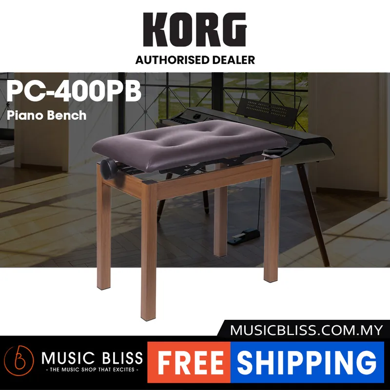 Korg PC400-PB Piano Bench In Poetic Brown For Poetry Digital Piano Price Cut