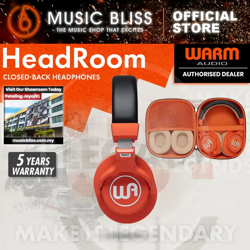 Warm Audio WA-HR HeadRoom Closed-back Professional Studio Headphones - Orange Hot Deal