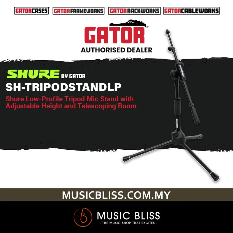 Shure by Gator SH-TRIPODSTANDLP Tripod Microphone Stand Affordable
