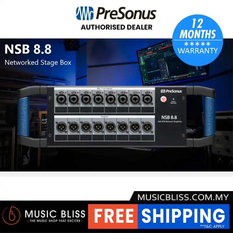 Authentic PreSonus NSB8.8 AVB Networked Stage Box