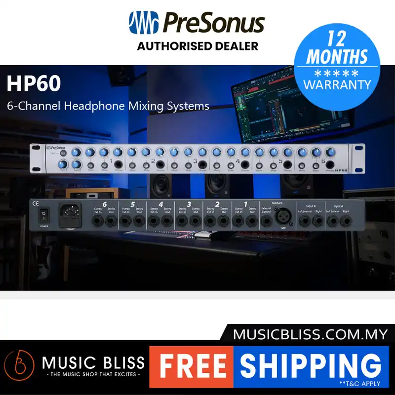 Top Rated PreSonus HP60 6-channel Headphone Amplifier