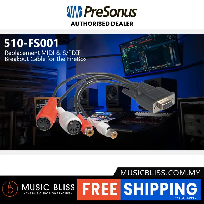 Budget PreSonus Replacement MIDI & S/PDIF Breakout Cable for the FireBox