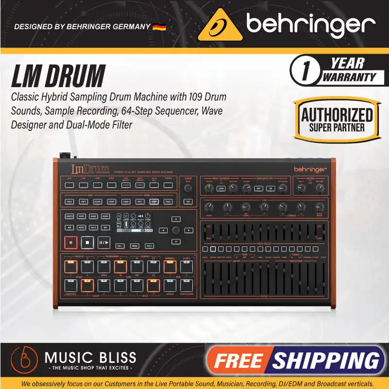 Behringer LM DRUM Hybrid Sampling Drum Machine Exclusive Offer