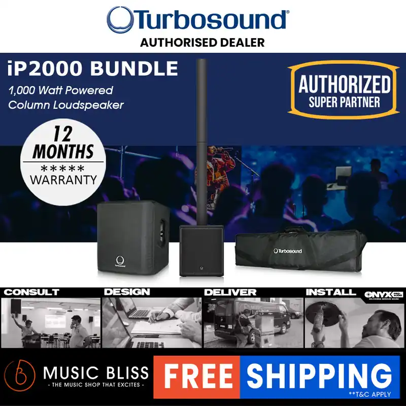 Turbosound iP2000 Bundle with Transport Bag and Protective Cover Latest