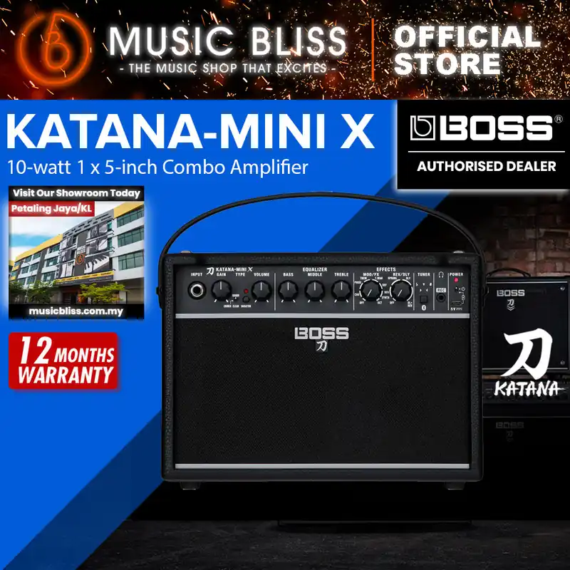 Boss Katana-Mini X 10-watt 1 x 5-inch Portable Guitar Amplifier Shop Now