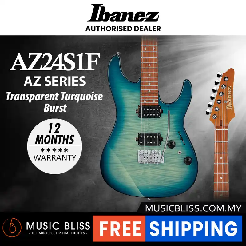 Ibanez Standard AZ24S1F Electric Guitar - Transparent Turquoise Burst Best Seller