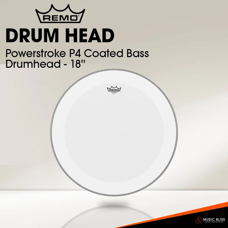 Express Delivery Remo Powerstroke P4 Coated Bass Drumhead - 18"