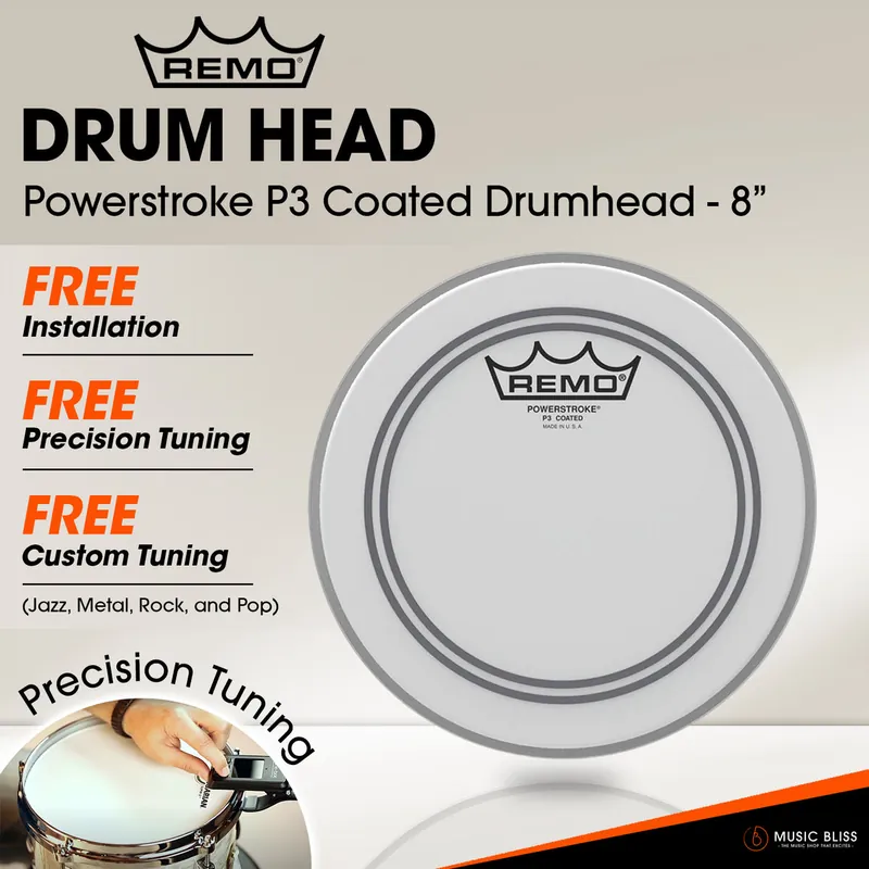 Next Day Delivery Remo Powerstroke P3 Coated Drumhead - 8" [Free In-Store Installation]