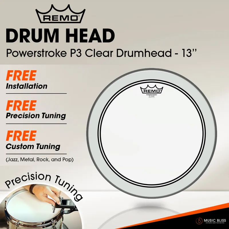 Worldwide Shipping Remo Powerstroke P3 Clear Drumhead - 13'' [Free In-Store Installation]