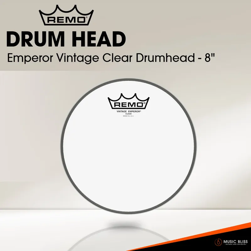 Latest Remo Emperor Vintage Clear Drumhead - 8"