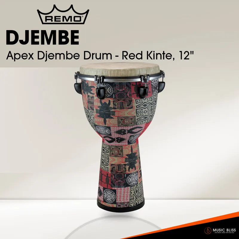 In Demand Remo Designer Series Apex Djembe Drum - 12" - Red Kinte