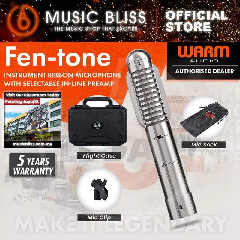 Warm Audio WA-FT Fen-Tone Instrument Ribbon Microphone With Selectable In-Line Preamp Exclusive