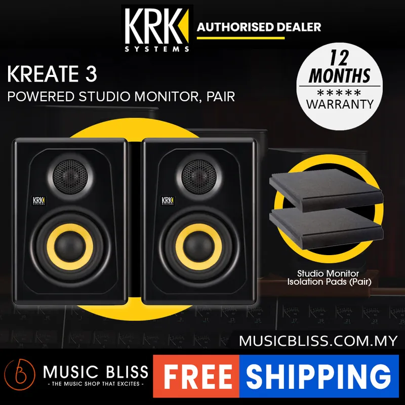 KRK Kreate 3 Powered Studio Monitors - Pair Grab Now