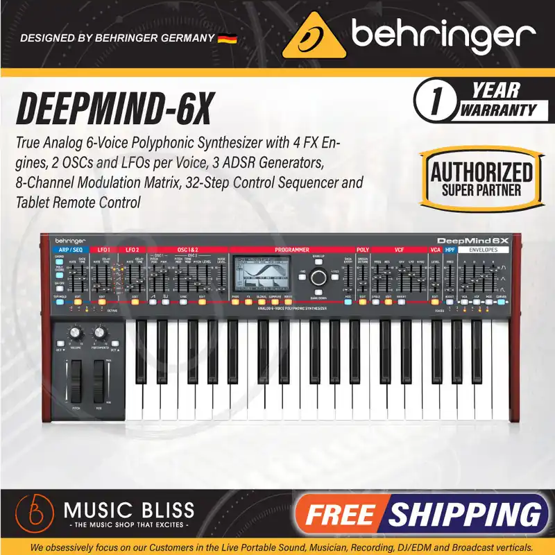 Behringer DeepMind 6X Polyphonic Analog Synthesizer Must Have