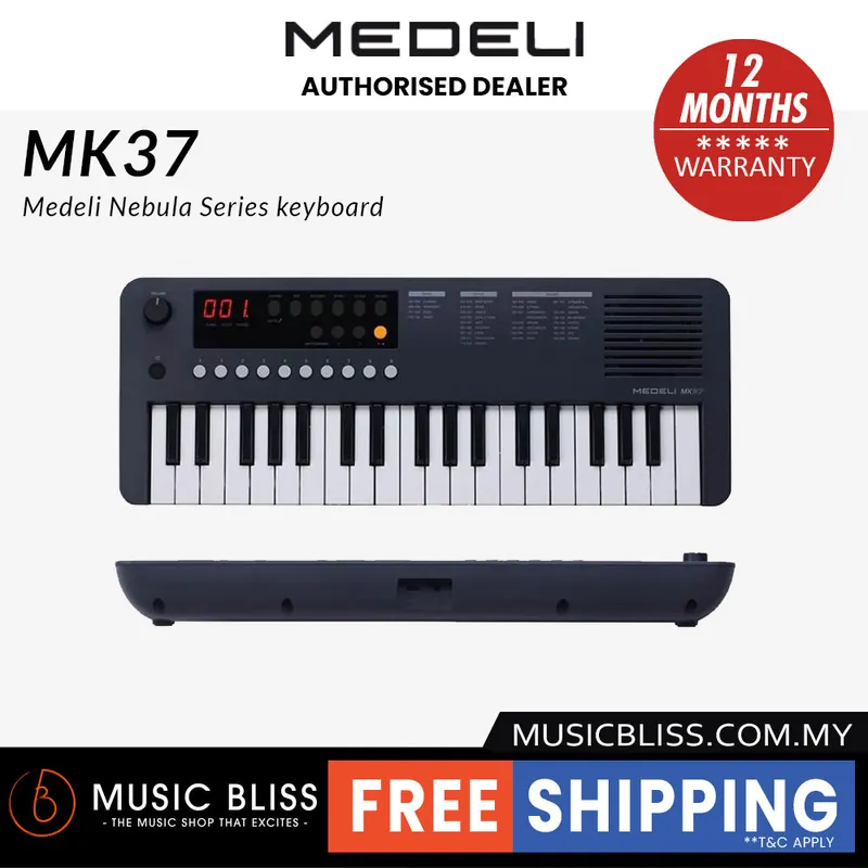 New Release Medeli MK37 37-Keys Keyboard - Black