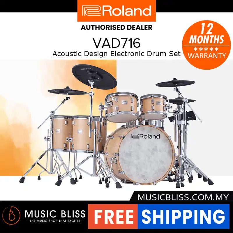Reduced Price Roland VAD716 Electronic Drum Set - Gloss Natural