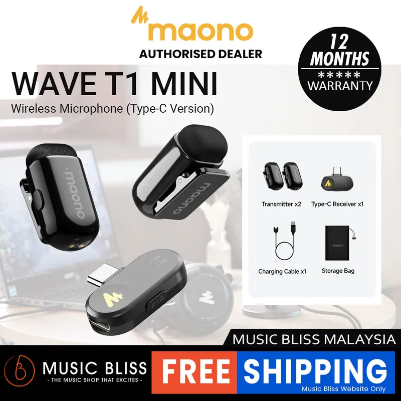 Instant Buy MAONO WAVE T1 MINI Wireless Microphone - Type-C Version (No charging Case)