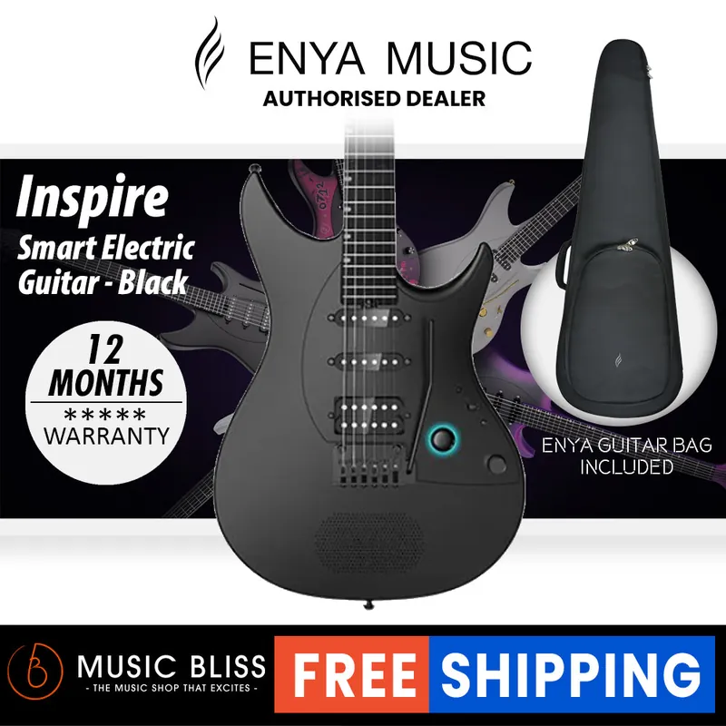 Enya Inspire Smart Electric Guitar - Black New Arrival