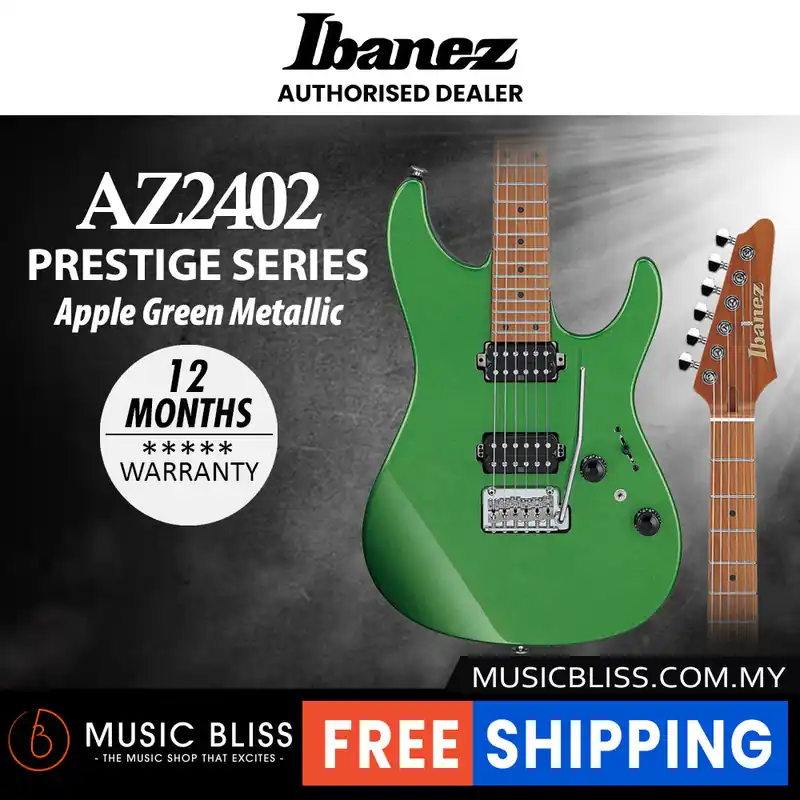 Buy Online Ibanez Prestige AZ2402 Electric Guitar - Apple Green Metallic (MADE IN JAPAN)