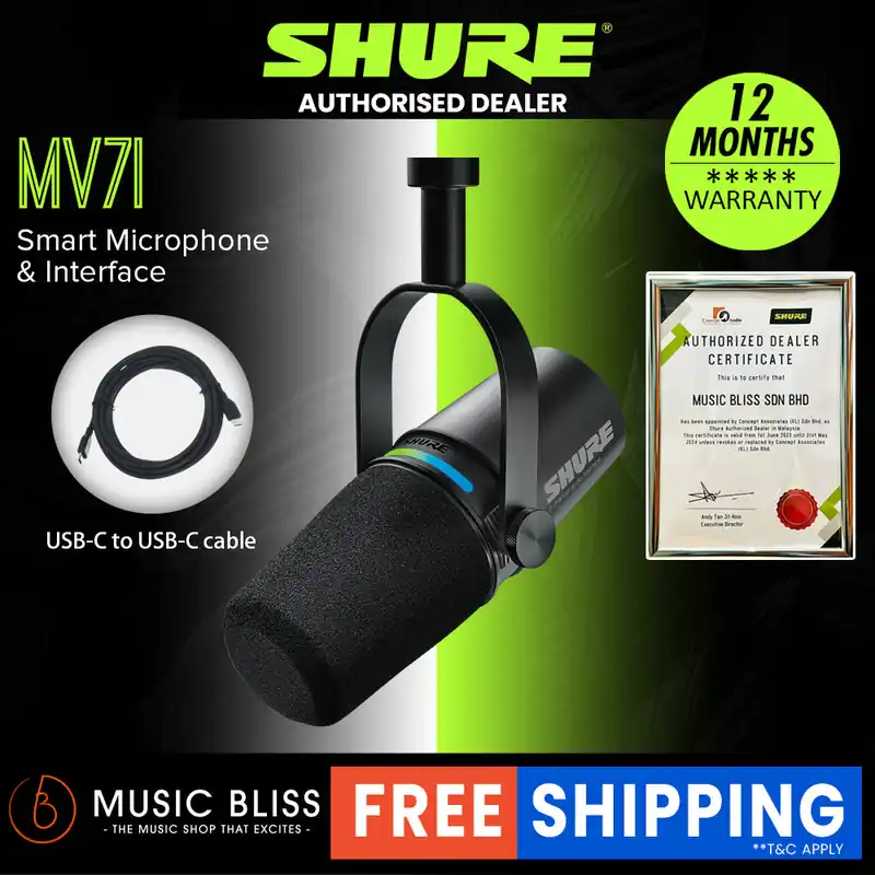 Price Drop Shure MV7i Smart Microphone & Interface