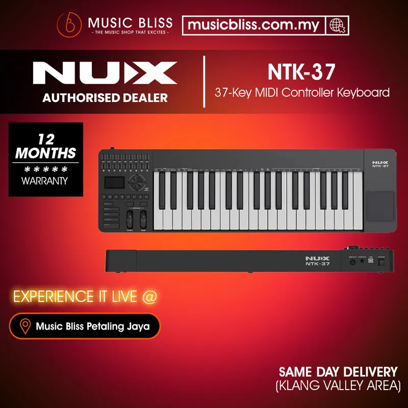 Buy Direct NUX NTK-37 37-Key MIDI Controller Keyboard