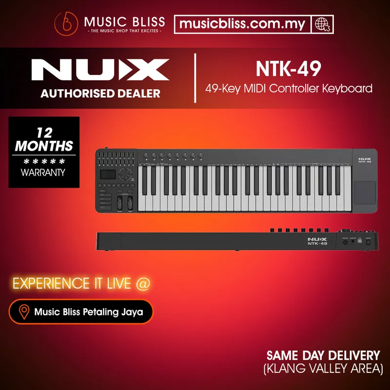 NUX NTK-49 49-Key MIDI Controller Keyboard Direct From Manufacturer