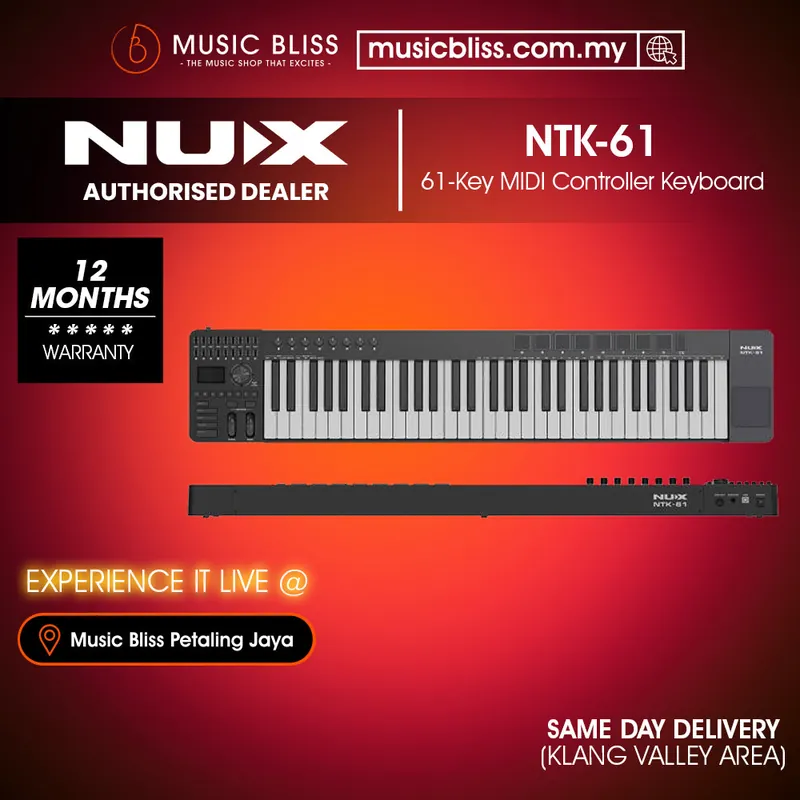 NUX NTK-61 61-Key MIDI Controller Keyboard Original