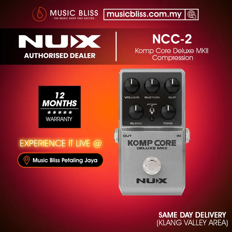 NUX Komp Core Deluxe MKII Compressor Pedal Fast Shipping
