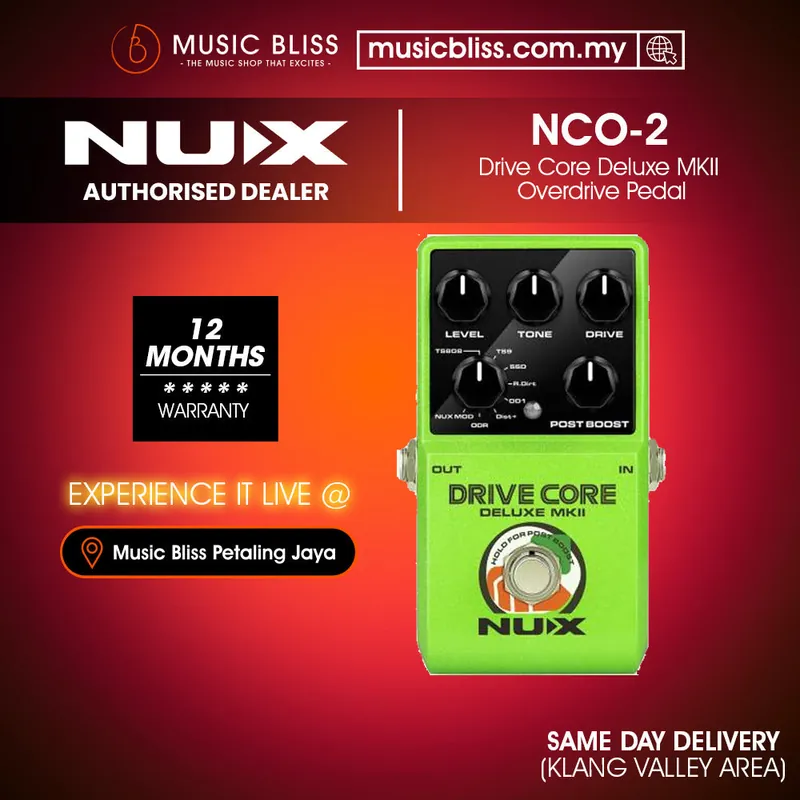 Certified NUX Drive Core Deluxe MKII Overdrive Pedal