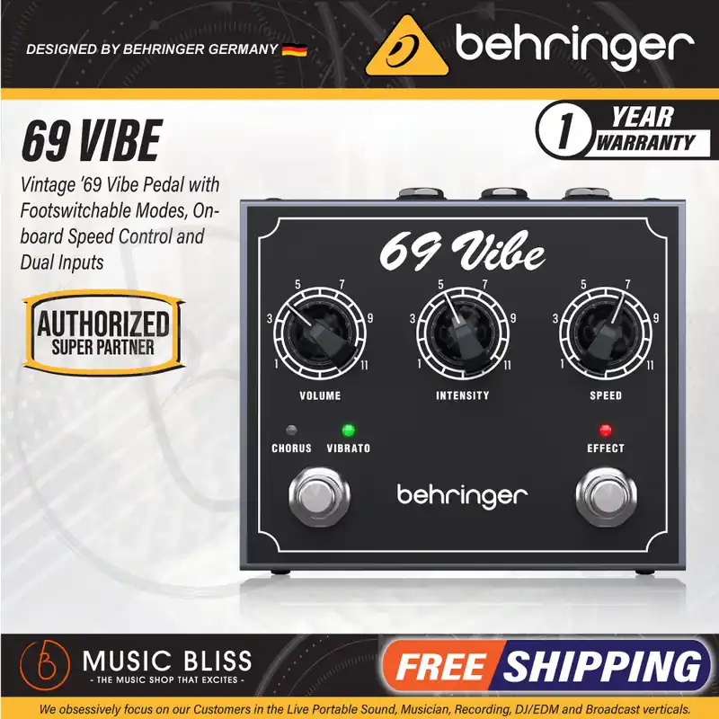 Free Returns Behringer 69 Vibe Vintage ’69 Vibe Pedal