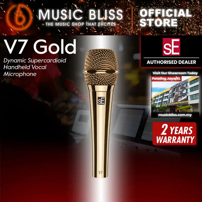 Buy Today sE Electronics V7 Gold Dynamic Supercardioid Handheld Vocal Microphone - Gold