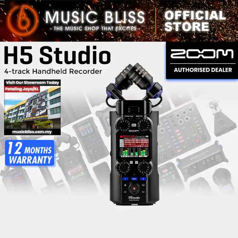 Buy Online Zoom H5studio 4-track Handheld Recorder
