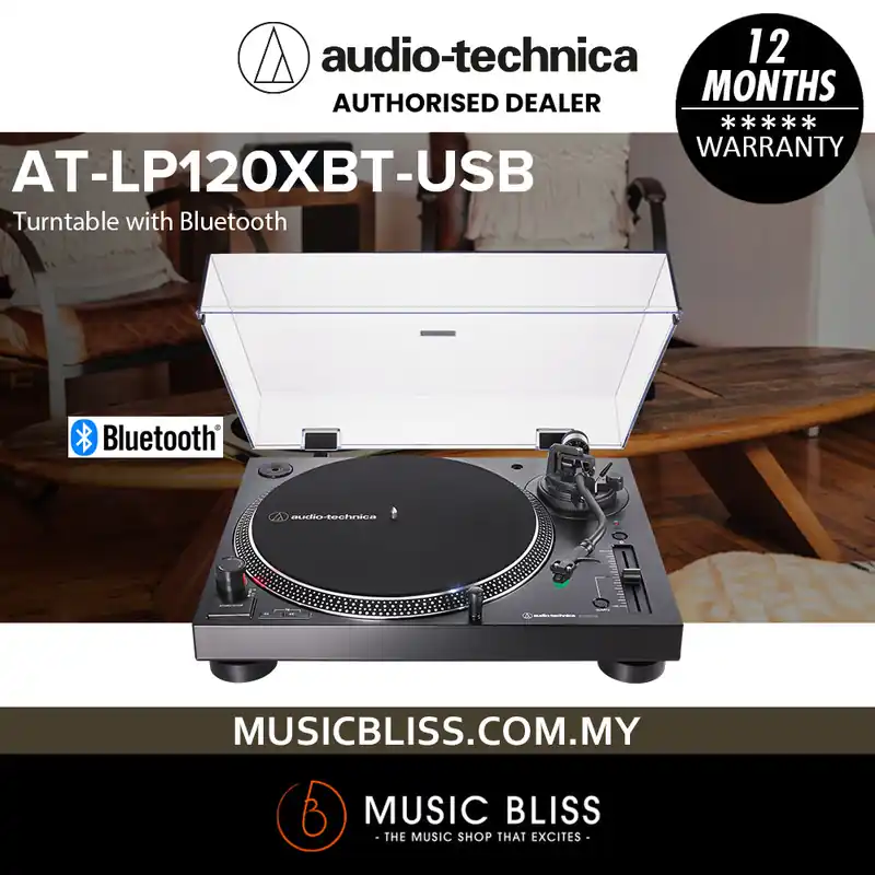 Grab Now Audio-Technica AT-LP120XBT-USB Turntable with Bluetooth - Black